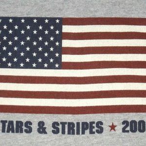 Vintage 2000 USA America T Shirt Adult Size XL Gray US Flag Stars & Stripes # 71